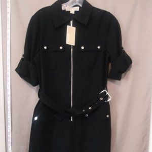 Michael KORS black zipper fall dress